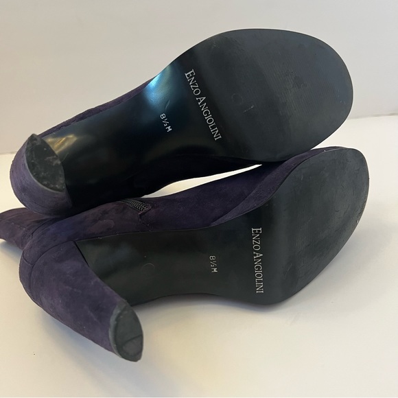 Enzo Angiolini Purple Suede Booties Sz 8.5 B15/9 - Picture 6 of 9